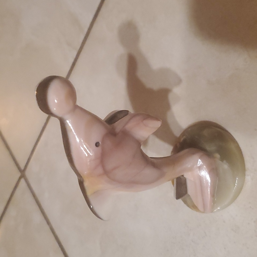 Onyx Stone Carved Dolphin Mexico